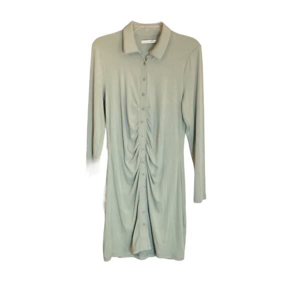 Abercrombie & Fitch Knit Dress Ruching L Bodycon Streetwear - Picture 1 of 5